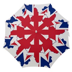 Union Jack Flag Map Of Northern Ireland Straight Umbrellas by abbeyz71