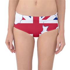 Union Jack Flag Map Of Northern Ireland Mid-waist Bikini Bottoms by abbeyz71