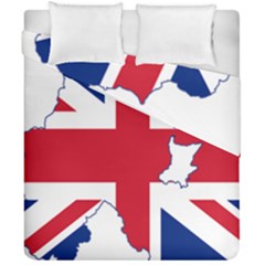 Union Jack Flag Map Of Northern Ireland Duvet Cover Double Side (california King Size) by abbeyz71