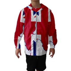 Union Jack Flag Map Of Northern Ireland Hooded Windbreaker (kids) by abbeyz71