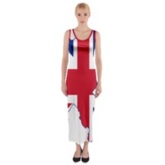 Union Jack Flag Map Of Northern Ireland Fitted Maxi Dress by abbeyz71