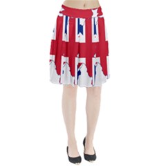 Union Jack Flag Map Of Northern Ireland Pleated Skirt by abbeyz71