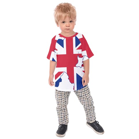 Union Jack Flag Map Of Northern Ireland Kids Raglan Tee by abbeyz71