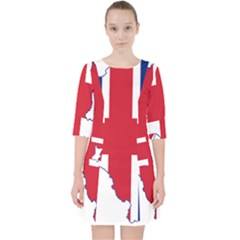 Union Jack Flag Map Of Northern Ireland Pocket Dress by abbeyz71