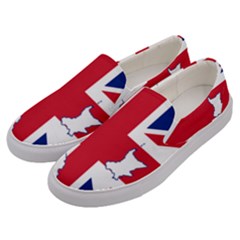 Union Jack Flag Map Of Northern Ireland Men s Canvas Slip Ons by abbeyz71