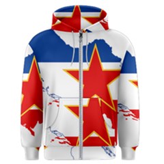 Flag Map Of Socialist Federal Republic Of Yugoslavia Men s Zipper Hoodie by abbeyz71