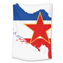 Flag Map Of Socialist Federal Republic Of Yugoslavia Large Tapestry by abbeyz71