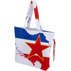 Flag Map Of Socialist Federal Republic Of Yugoslavia Drawstring Tote Bag