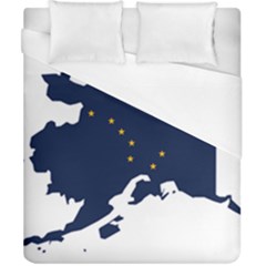 Flag Map of Alaska Duvet Cover (California King Size)