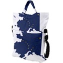 Flag Map of Alaska Fold Over Handle Tote Bag View2