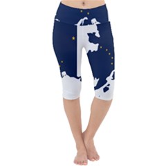 Flag Map Of Alaska Lightweight Velour Cropped Yoga Leggings by abbeyz71