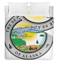 State Seal Of Alaska  Duvet Cover Double Side (queen Size) by abbeyz71