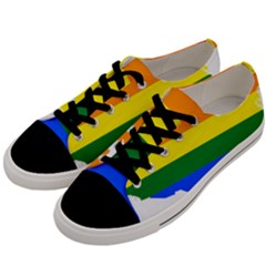 Usa Lgbt Flag Map Men s Low Top Canvas Sneakers by abbeyz71