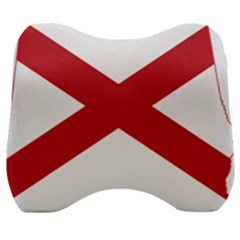 Flag Map Of Alabama Velour Head Support Cushion by abbeyz71