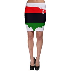 Pan-african Flag Map Of United States Bodycon Skirt by abbeyz71