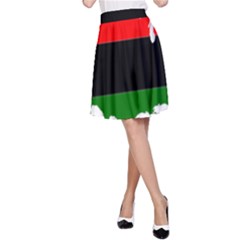 Pan-african Flag Map Of United States A-line Skirt by abbeyz71