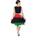 Pan-African Flag Map of United States V-Neck Midi Sleeveless Dress  View2