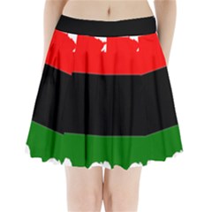 Pan-african Flag Map Of United States Pleated Mini Skirt by abbeyz71