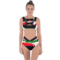 Pan-african Flag Map Of United States Bandaged Up Bikini Set  by abbeyz71