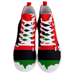 Pan-african Flag Map Of United States Men s Lightweight High Top Sneakers by abbeyz71