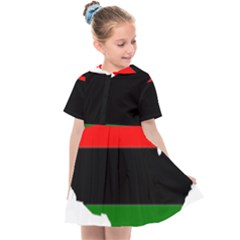 Pan-african Flag Map Of United States Kids  Sailor Dress by abbeyz71