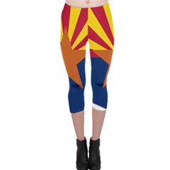 Flag Map Of Arizona Capri Leggings  by abbeyz71