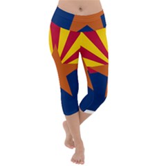 Flag Map Of Arizona Lightweight Velour Capri Yoga Leggings by abbeyz71