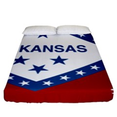 Flag Map Of Arkansas Fitted Sheet (king Size) by abbeyz71