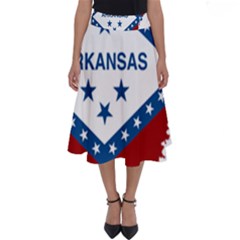 Flag Map Of Arkansas Perfect Length Midi Skirt by abbeyz71