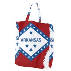 Flag Map Of Arkansas Giant Grocery Tote by abbeyz71