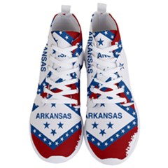 Flag Map Of Arkansas Men s Lightweight High Top Sneakers by abbeyz71