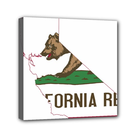 California Flag Map Mini Canvas 6  X 6  (stretched) by abbeyz71