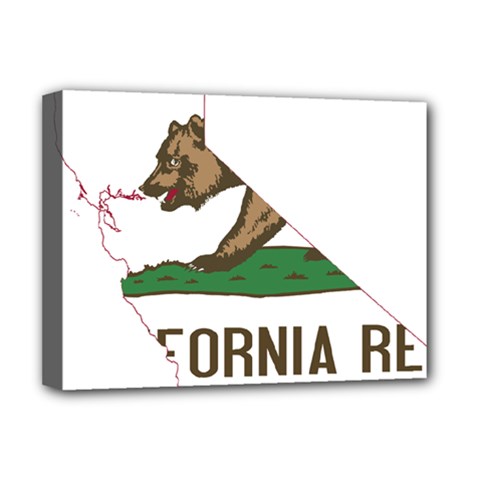 California Flag Map Deluxe Canvas 16  X 12  (stretched)  by abbeyz71