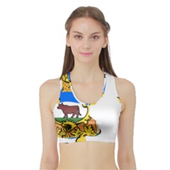 Flag Map Of Delaware Sports Bra With Border by abbeyz71