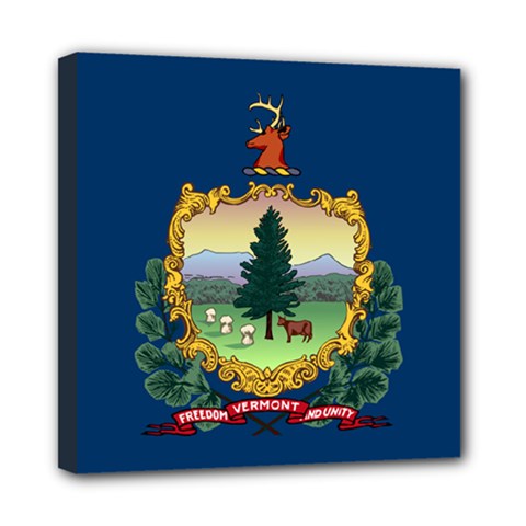 Flag Of Vermont Mini Canvas 8  X 8  (stretched) by abbeyz71