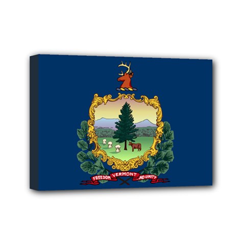 Flag Of Vermont Mini Canvas 7  X 5  (stretched) by abbeyz71