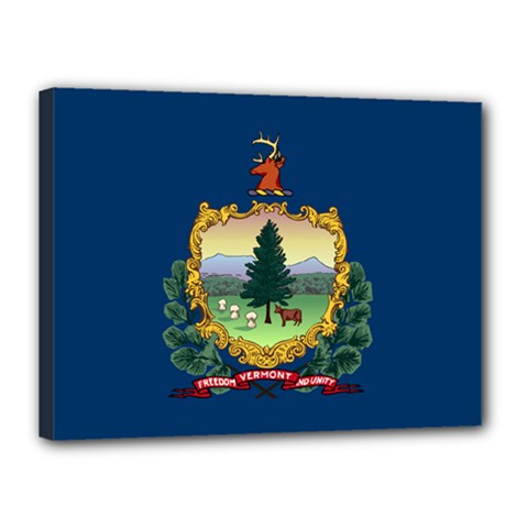 Flag Of Vermont Canvas 16  X 12  (stretched) by abbeyz71