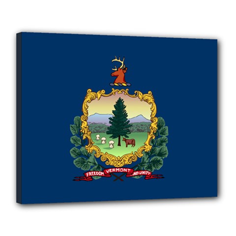 Flag Of Vermont Canvas 20  X 16  (stretched) by abbeyz71