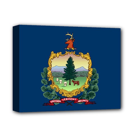 Flag Of Vermont Deluxe Canvas 14  X 11  (stretched) by abbeyz71