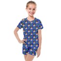 Frida Blue Kids  Mesh Tee and Shorts Set View1