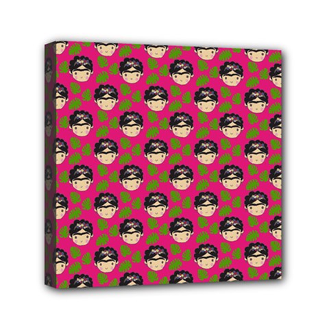 Frida Pink Mini Canvas 6  X 6  (stretched)