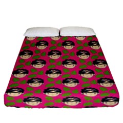 Frida Pink Fitted Sheet (queen Size)