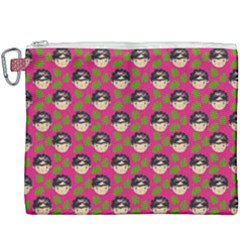 Frida Pink Canvas Cosmetic Bag (xxxl) by snowwhitegirl