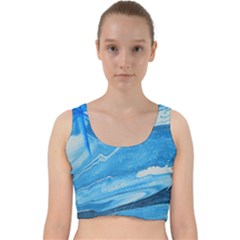 STAR LIGHT Velvet Racer Back Crop Top