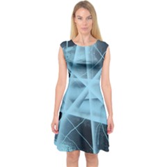 Pyramids Capsleeve Midi Dress by WILLBIRDWELL