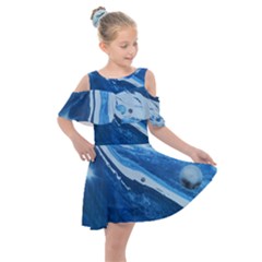 Star Maker Kids  Shoulder Cutout Chiffon Dress by WILLBIRDWELL