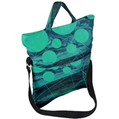 Neon Bubbles Fold Over Handle Tote Bag by WILLBIRDWELL