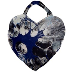 Black And Blue Giant Heart Shaped Tote by WILLBIRDWELL