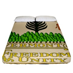 Great Seal Of Vermont Fitted Sheet (king Size) by abbeyz71