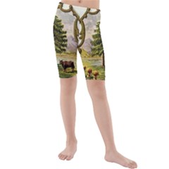 Coat Of Arms Of Vermont Kids  Mid Length Swim Shorts by abbeyz71